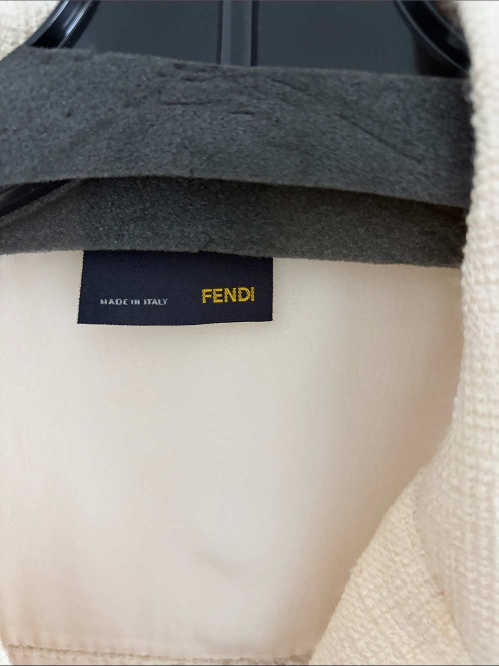 Fendi Cream Short-Sleeve Textured Blazer - Picture 2 of 4